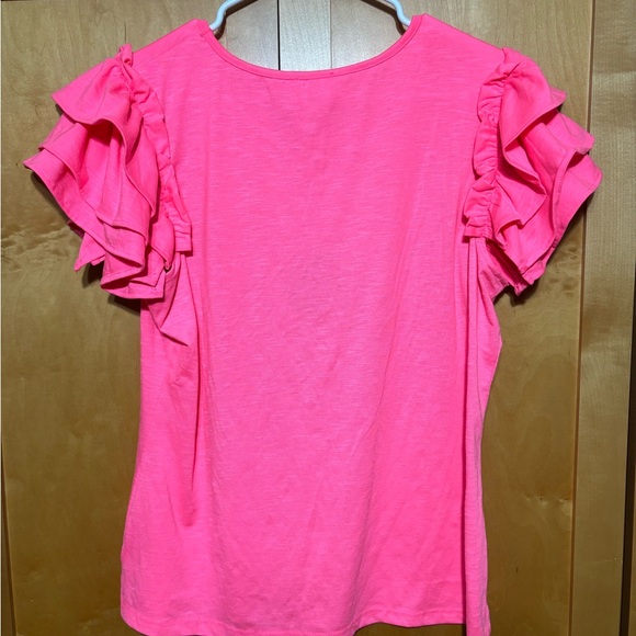 BiBi Pink Ruffle Sleeve Tee - Picture 2 of 3